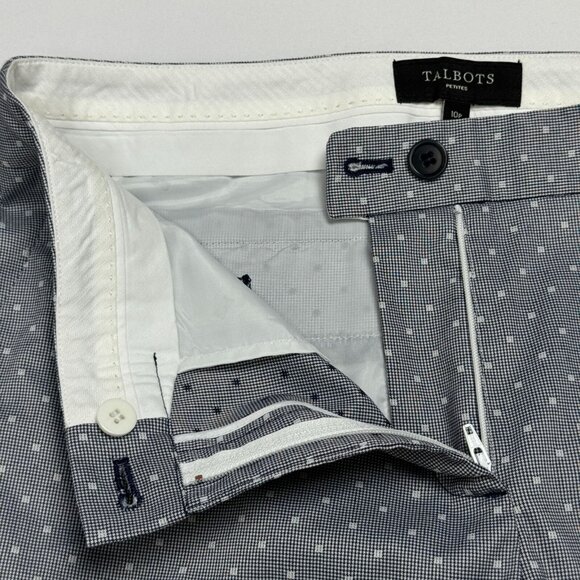 Talbots Gray Houndstooth Polka Dot Career Work Dress Pants Womens 10P - Picture 11 of 15